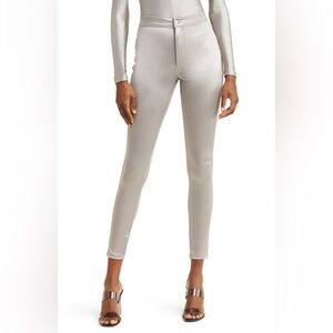 NWT SKIMS Disco Silver High-Rise Skinny Pants | Size L
